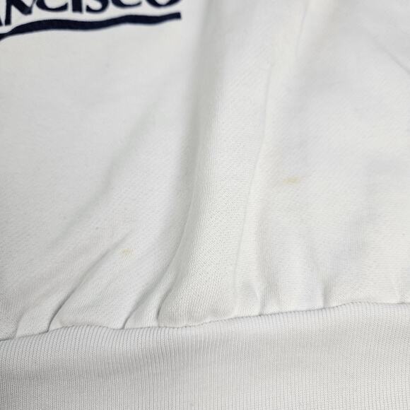 Vintage 90/80s B&J San Francisco Sweatshirt 3X ¼ Zip Sweatshirt USA Stained - Picture 2 of 8